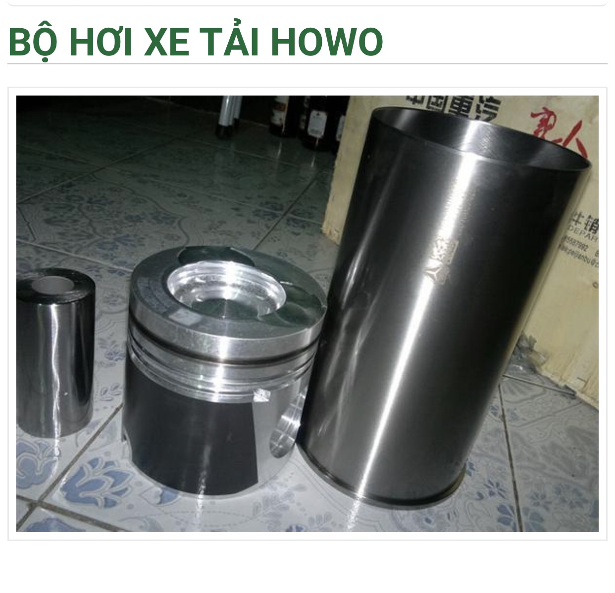 Bộ hơi xe tải các loại
